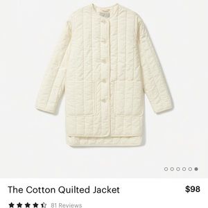 Everlane white quilted jacket